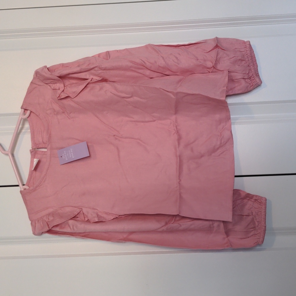 NWT Girls Ruffle Sleeve Blouse Size L (11/12)